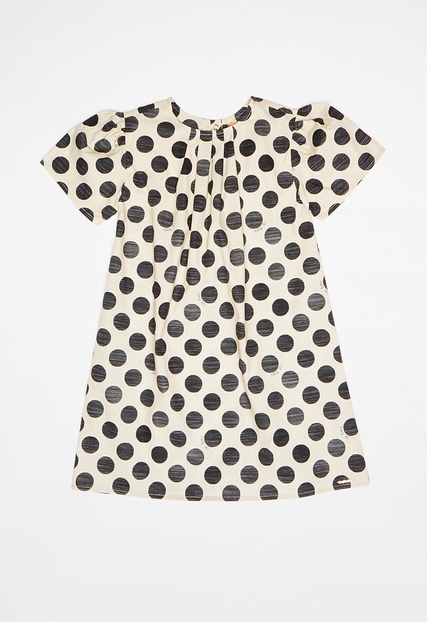 UP Baby - Elastane woven dress - beige & black