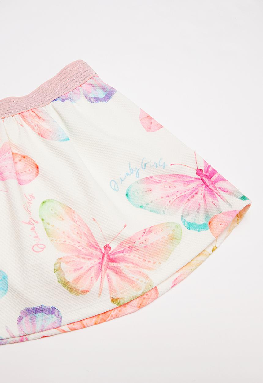 Quimby - Set - elastane jersey top and jacquard jersey skirt - pink