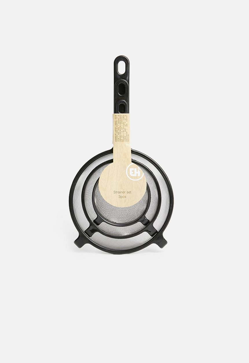 Excellent Houseware - Strainer set of 3 - black