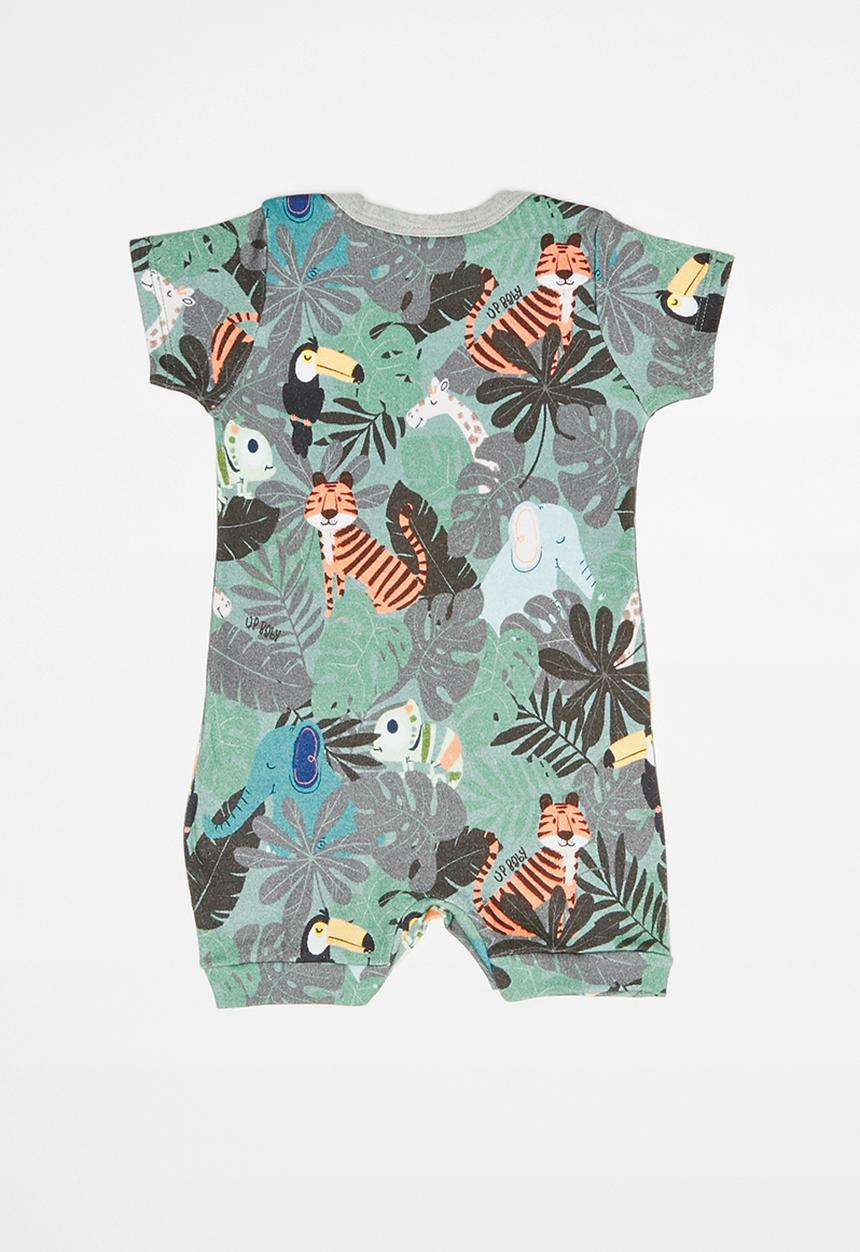 UP Baby - Soft jersey romper - green
