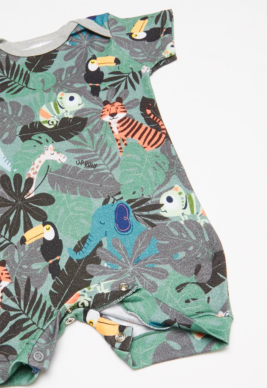 UP Baby - Soft jersey romper - green
