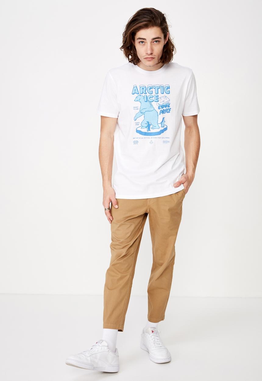 Factorie - Slim graphic T-shirt - white 