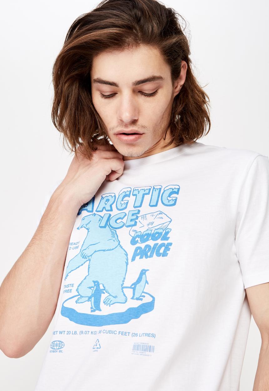 Factorie - Slim graphic T-shirt - white 