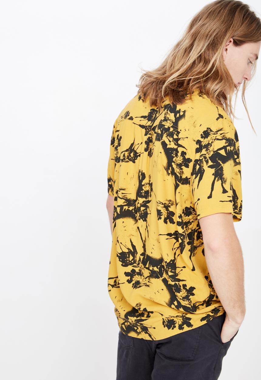 Factorie - Resort shirt - yellow & black 
