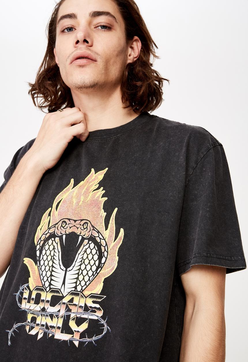 Factorie - Regular fit graphic tee - black