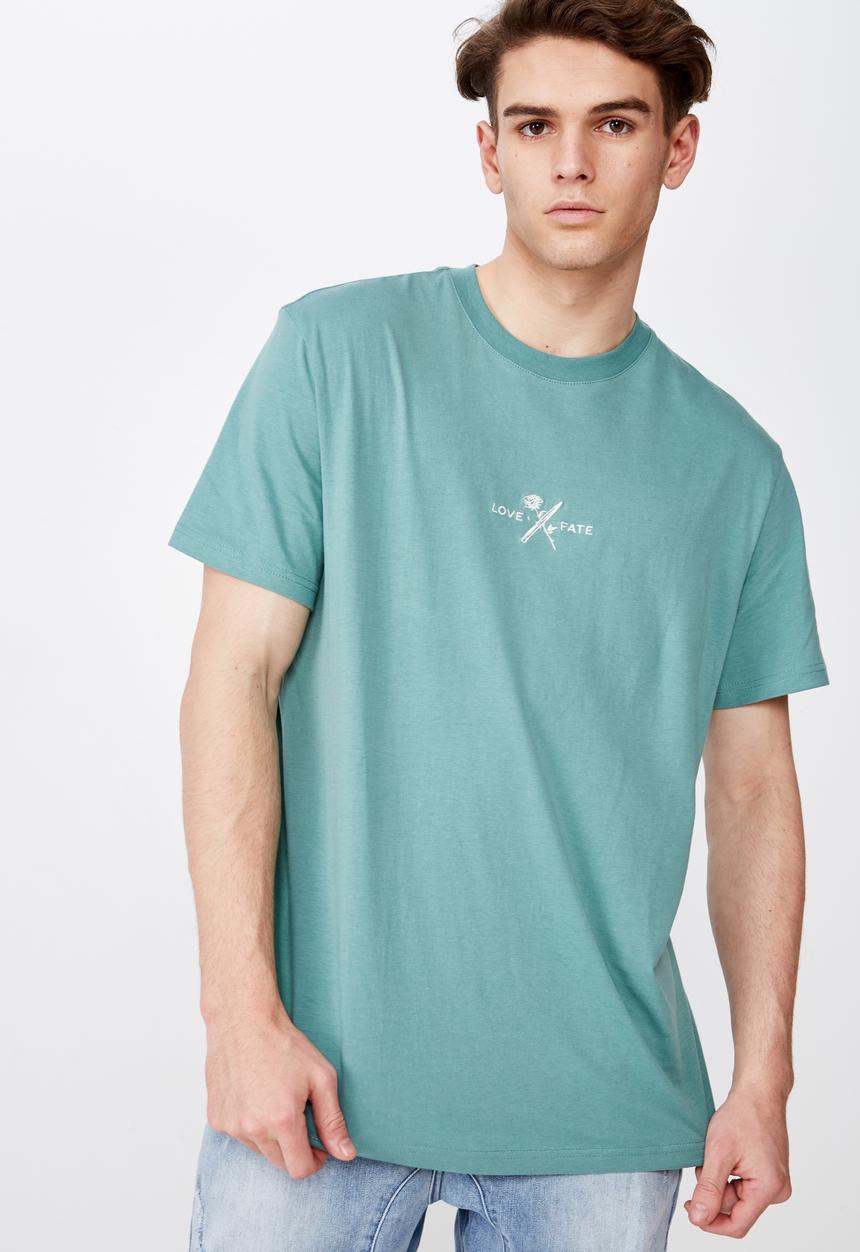 Factorie - Regular fit graphic tee - green