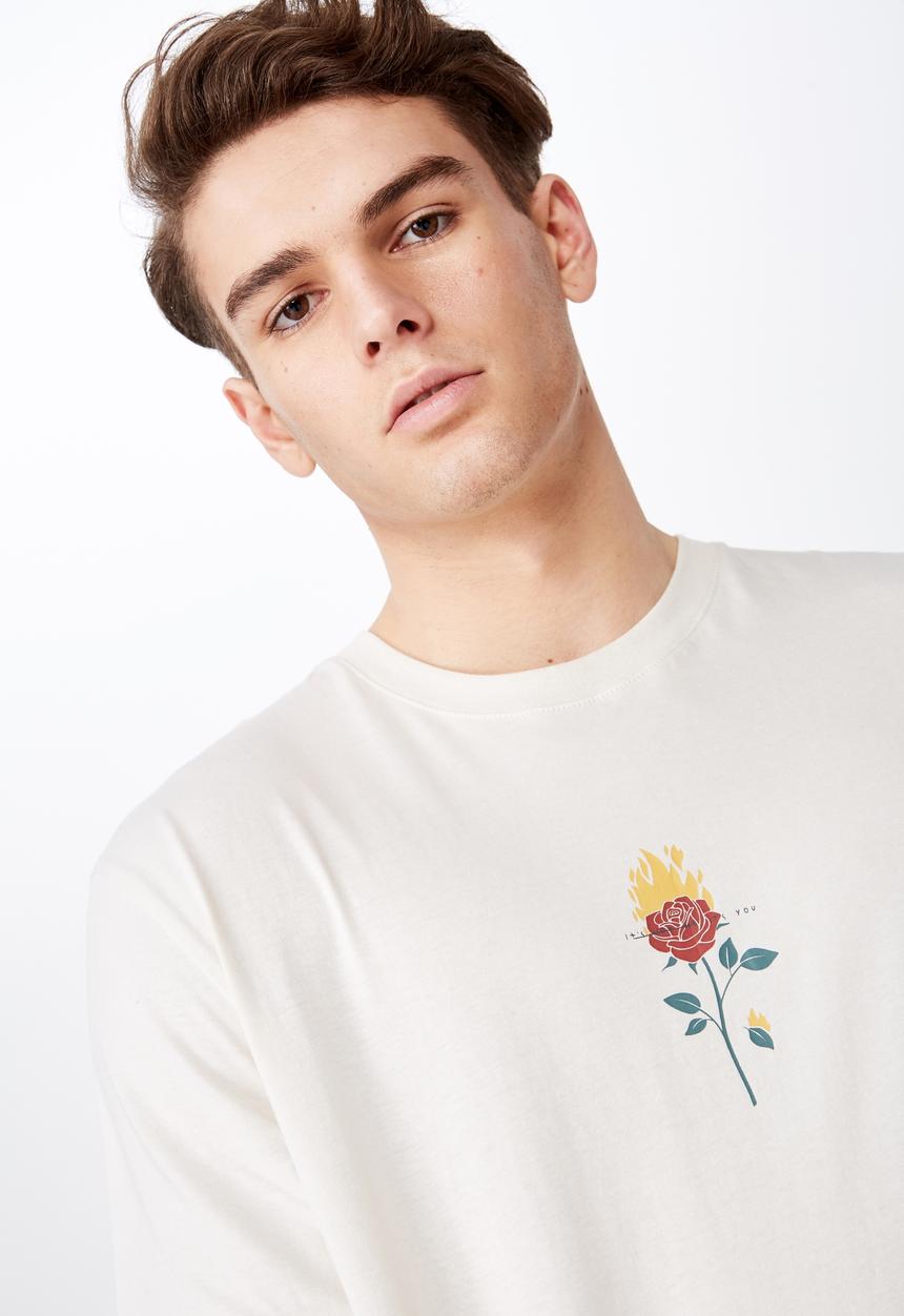 Factorie - Regular fit graphic tee - ivory 