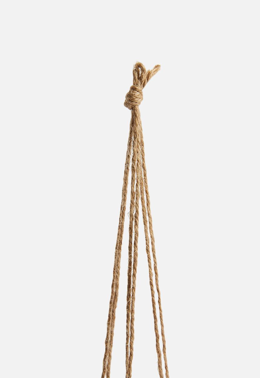 Urchin Art - Poppy hanging succulent planter - white