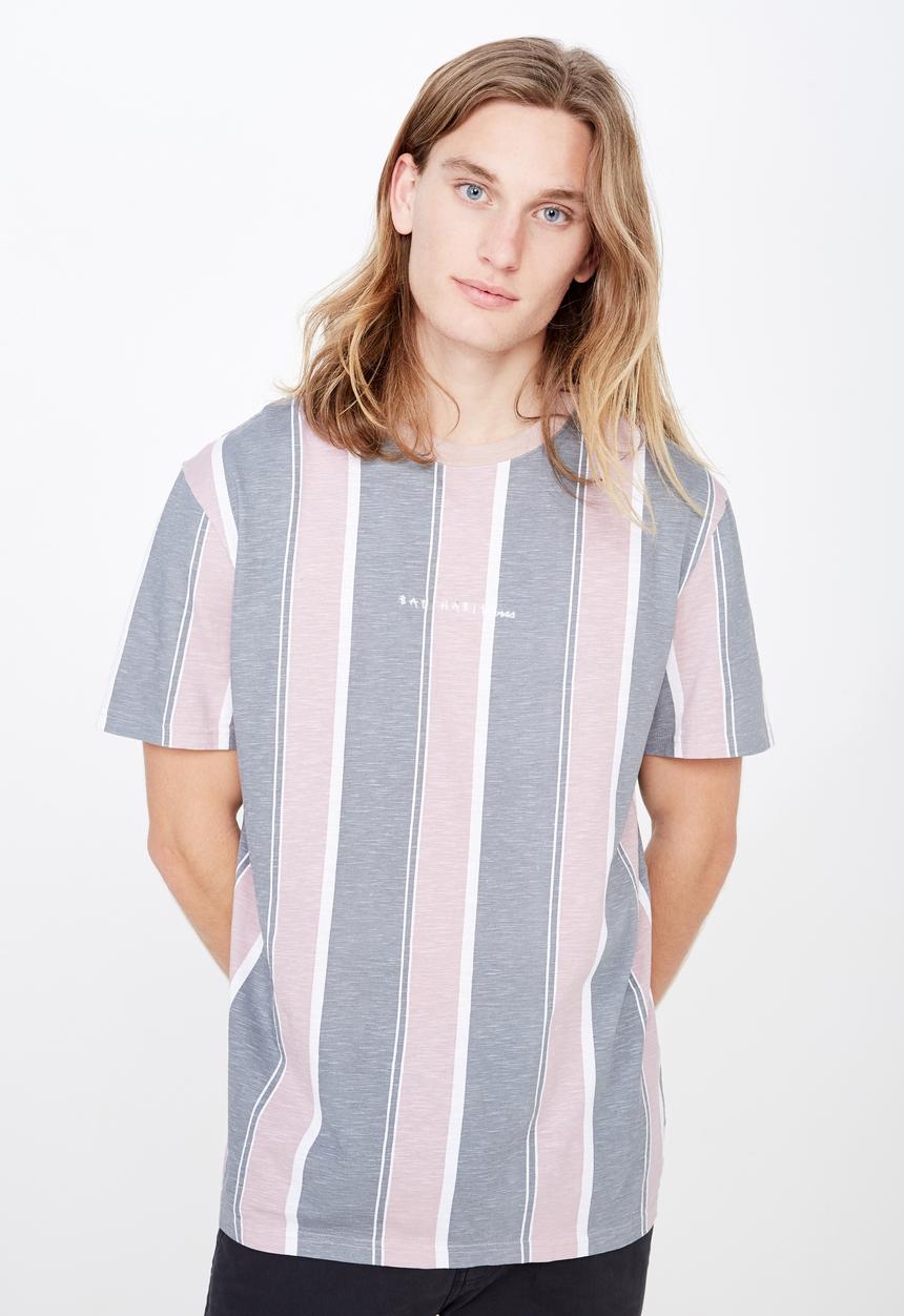 Factorie - Embroidered stripe T-shirt - multi