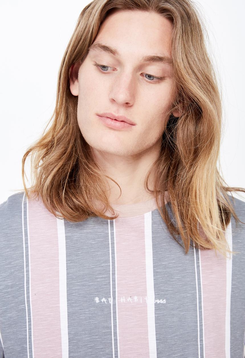 Factorie - Embroidered stripe T-shirt - multi