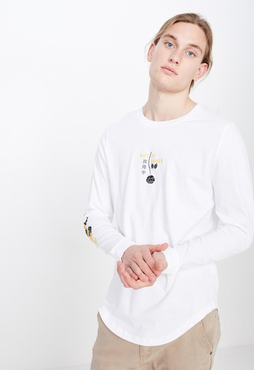 Factorie - Curved graphic tee - multi