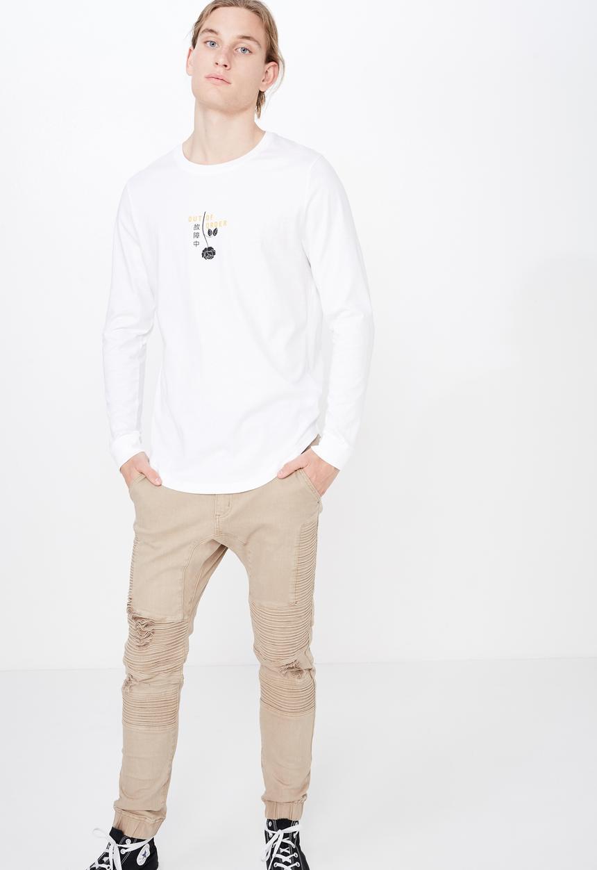 Factorie - Curved graphic tee - multi