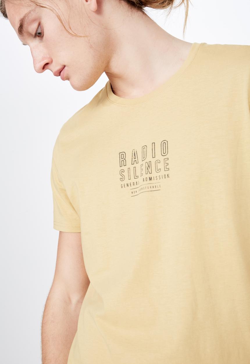 Factorie - Curved hem graphic tee  - yellow