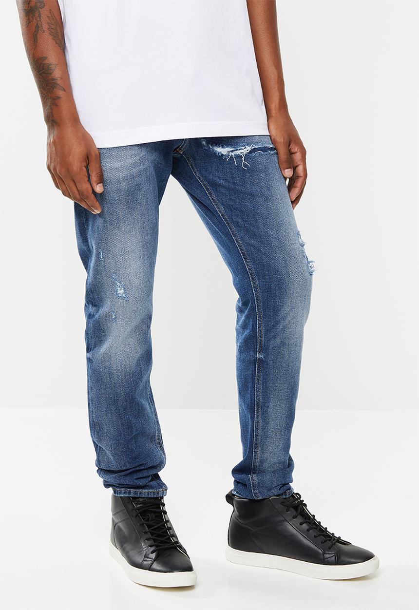 Diesel  - Tepphar-x l.32 pantaloni carrot leg jeans - blue