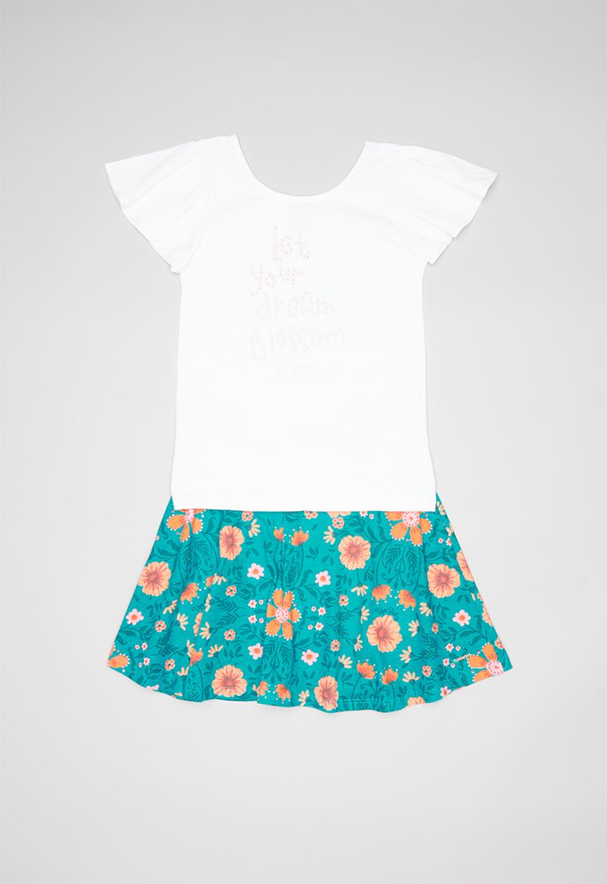 UP Baby - Set - single jersey blouse and skirt-shorts - multi