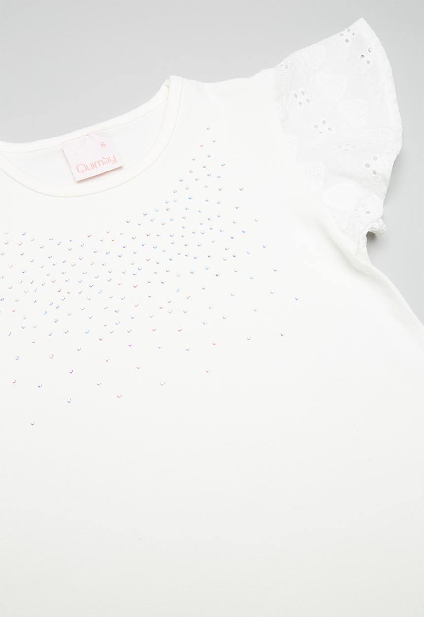 Quimby - Elastane jersey top - off white