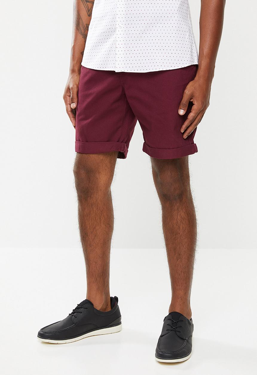 New Look - Epp chino shorts - burgundy