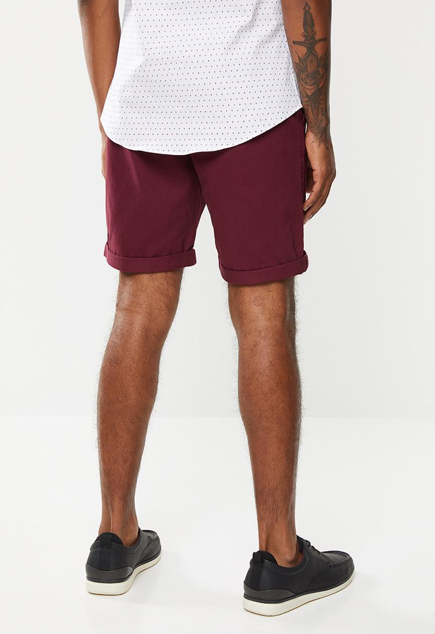 New Look - Epp chino shorts - burgundy