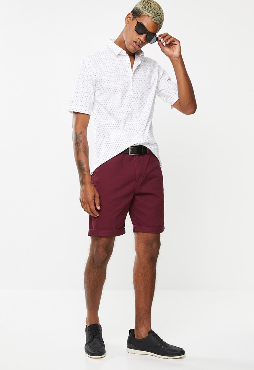 New Look - Epp chino shorts - burgundy