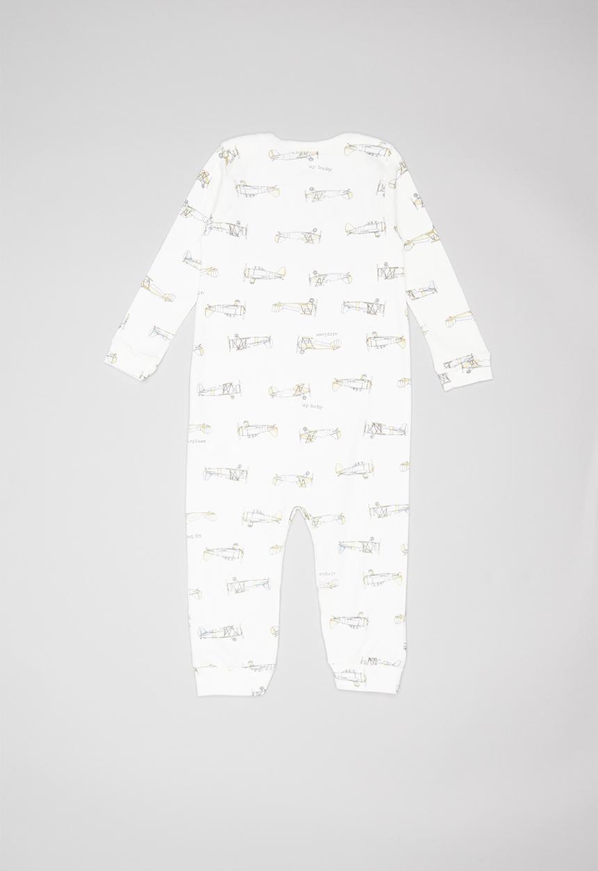 UP Baby - Soft jersey romper - off white