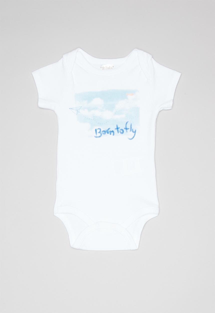 UP Baby - Soft jersey bodysuit - white