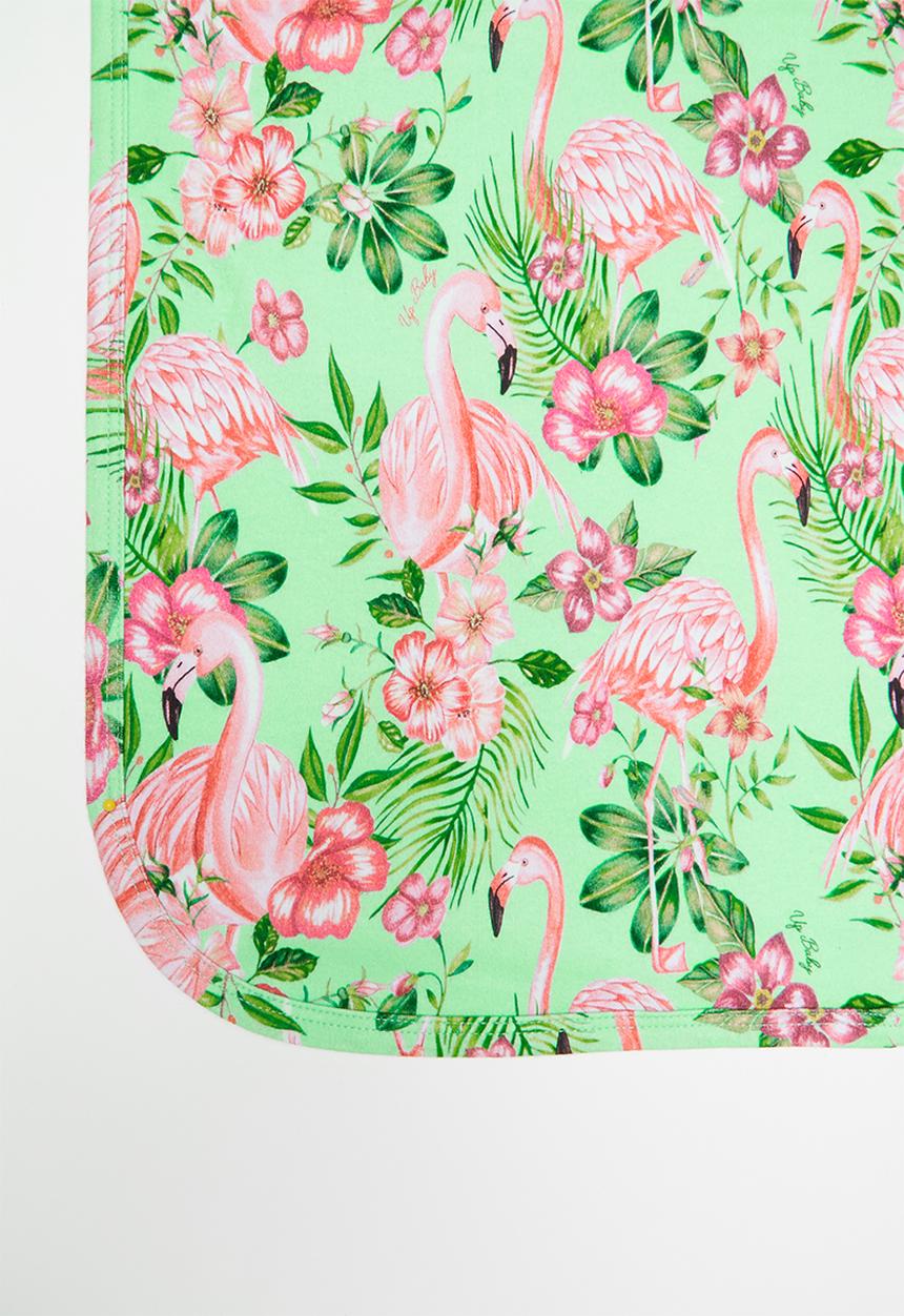 UP Baby - Soft jersey blanket - green & pink