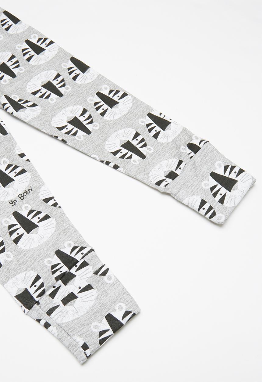 UP Baby - Soft jersey short sleeve bodysuit, pants and bib - grey