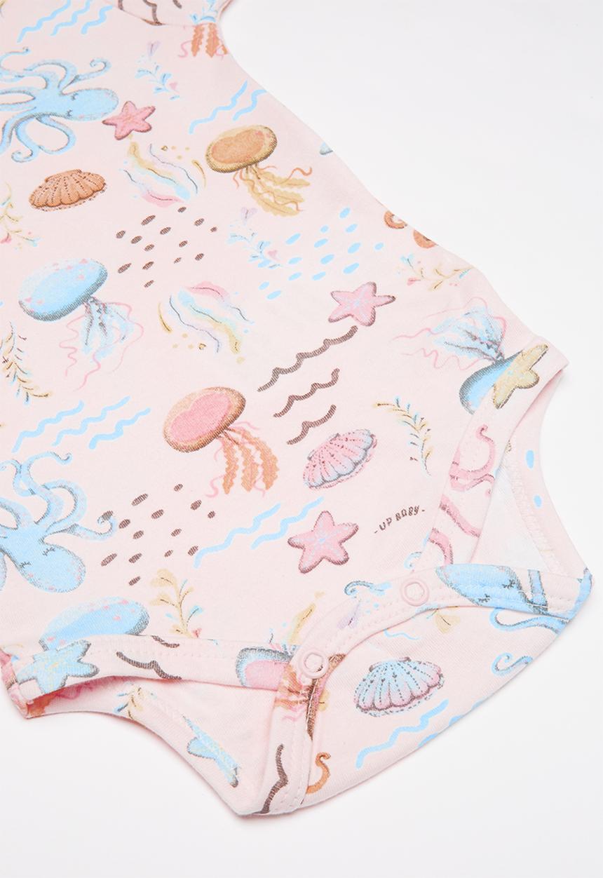 UP Baby - Soft jersey bodysuit - pink