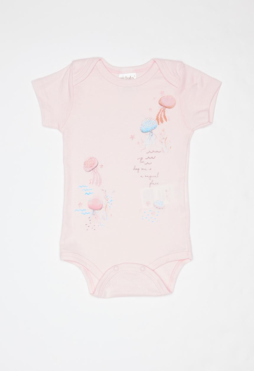 UP Baby - Soft jersey bodysuit - pink