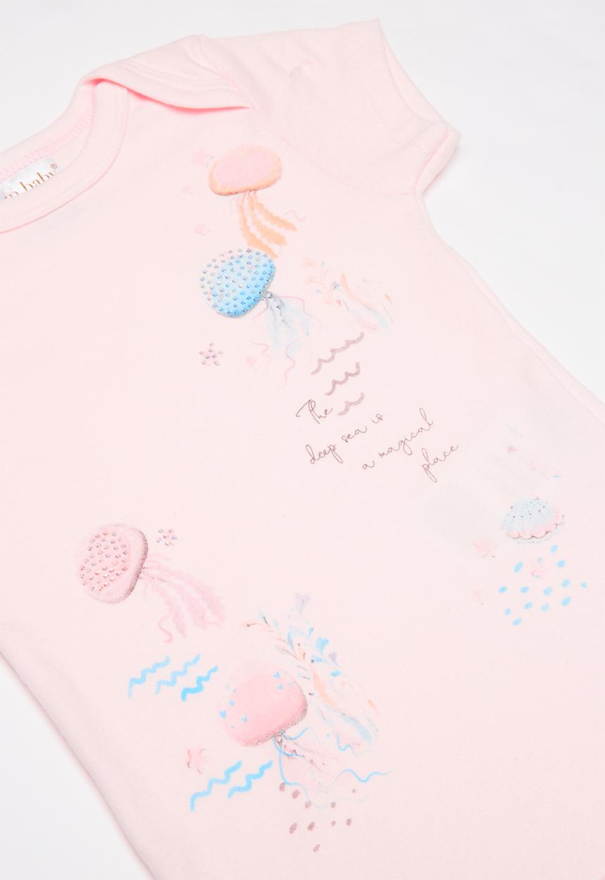 UP Baby - Soft jersey bodysuit - pink