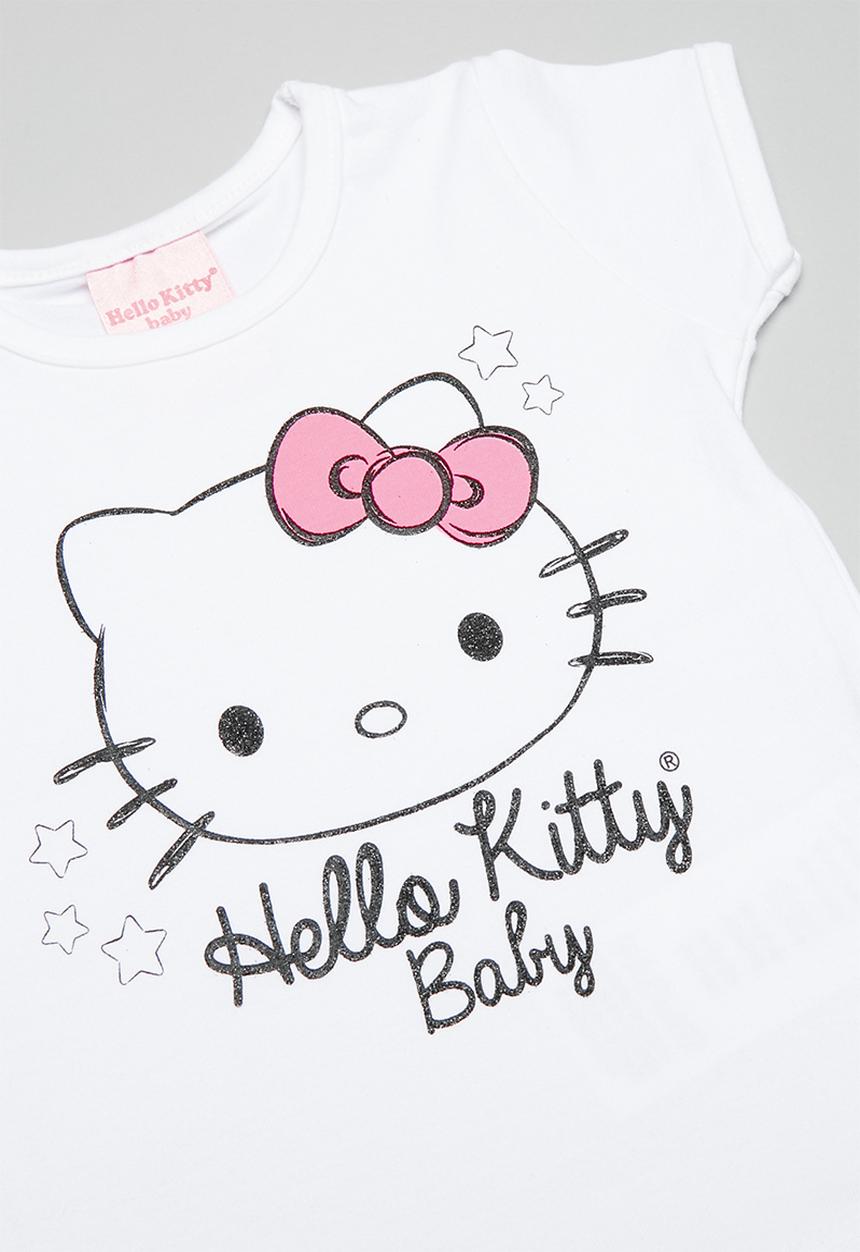 Hello Kitty - Elastane jersey top and denim shorts set - multi 