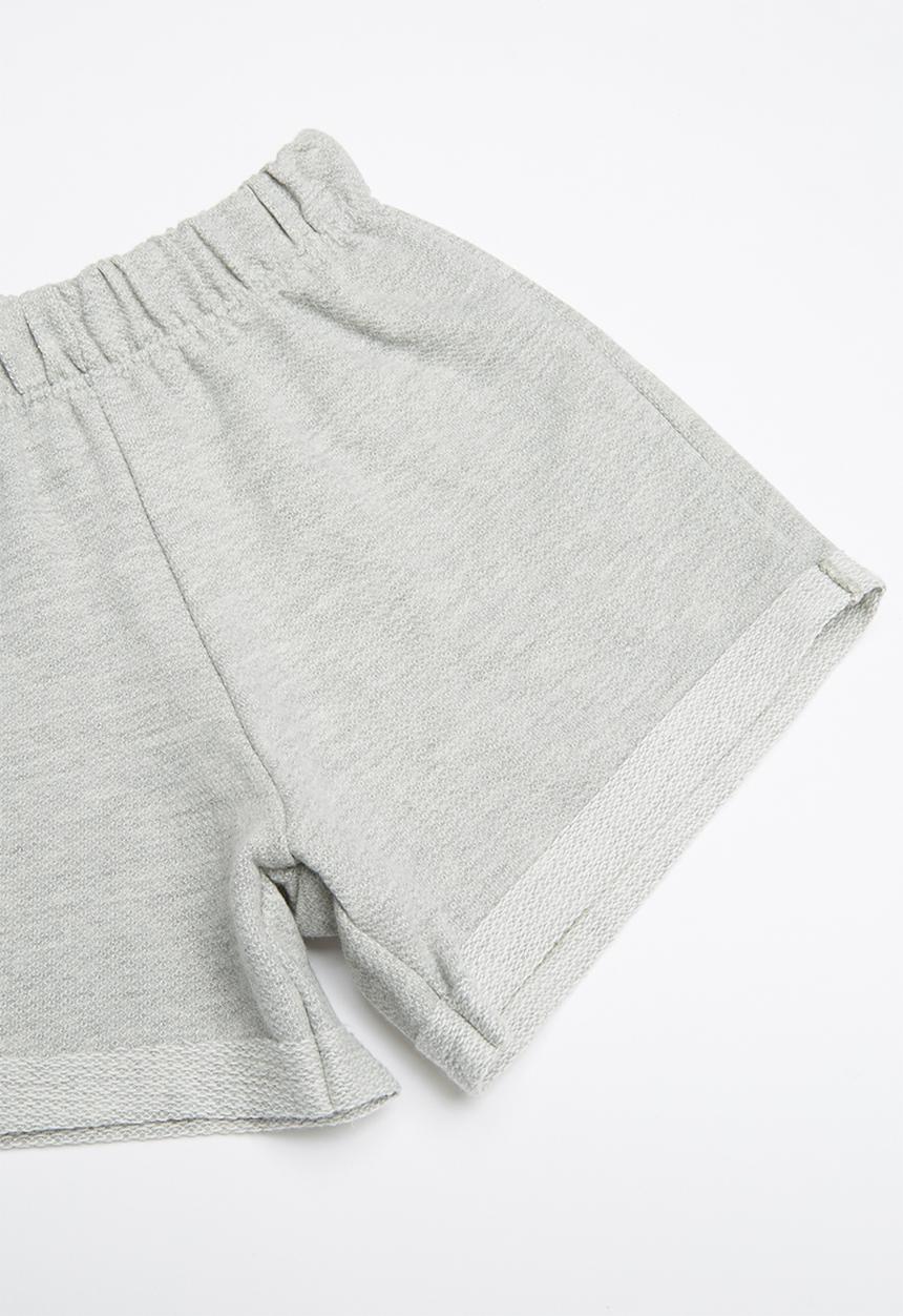 Bee Loop - Single jersey tank top and skirt-shorts set - navy & grey