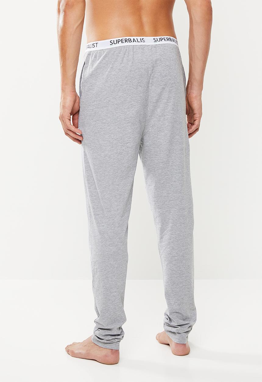 Superbalist - Knit slim fit 2 pack lounge pants - black & grey