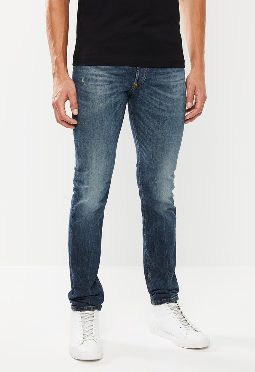 Diesel  - Sleenker-x 5 pocket skinny jeans - blue