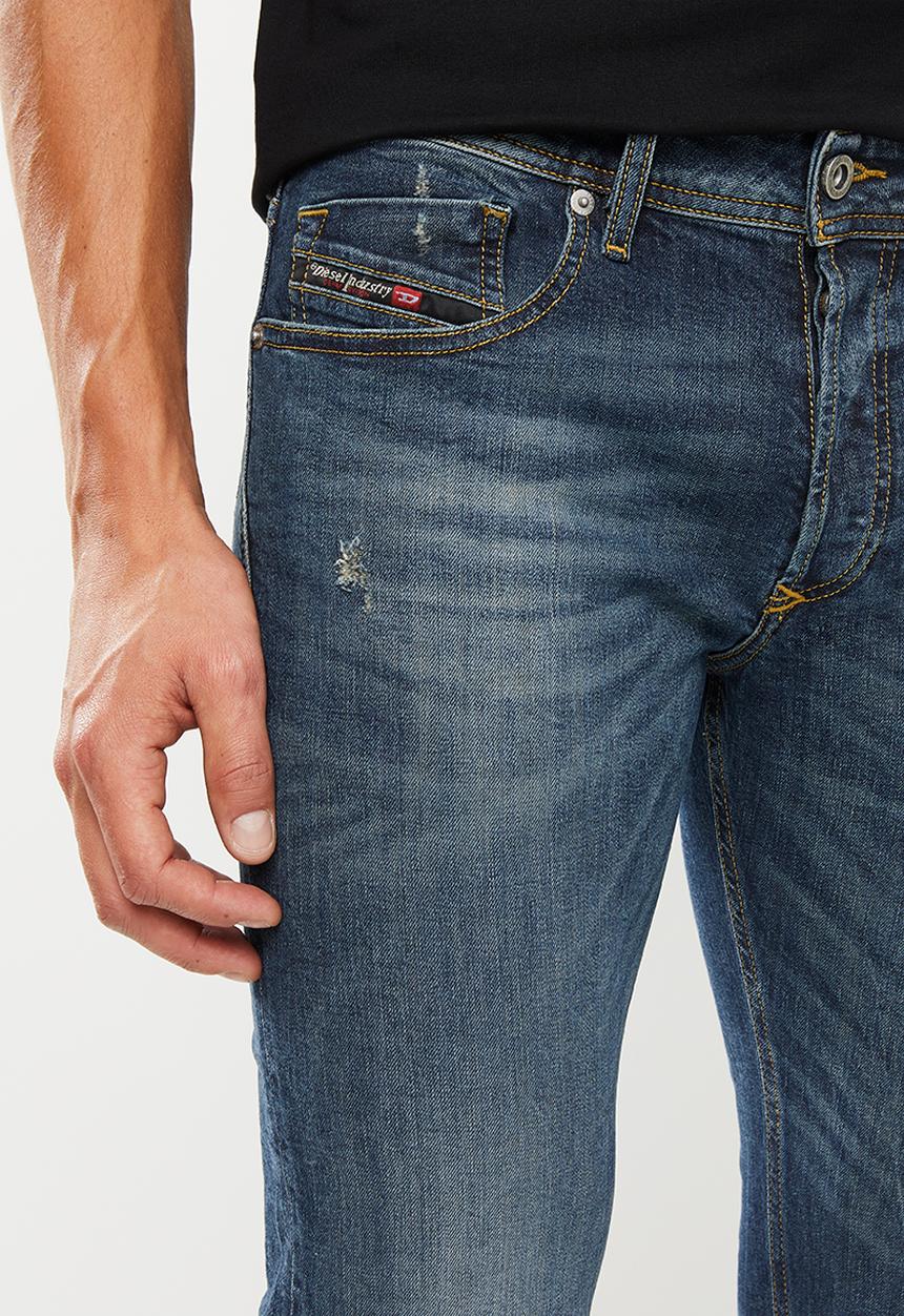 Diesel  - Sleenker-x 5 pocket skinny jeans - blue