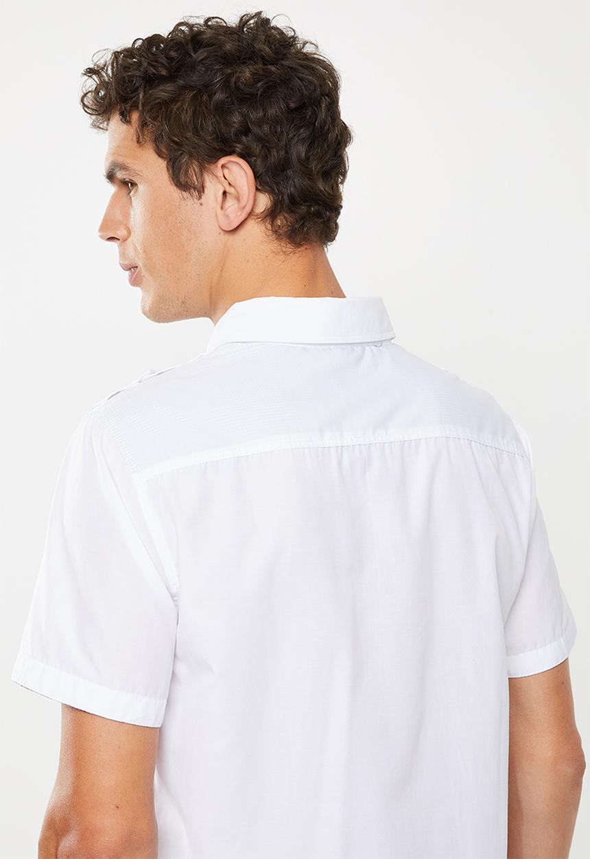 STYLE REPUBLIC - Frantz zip detail shirt - white