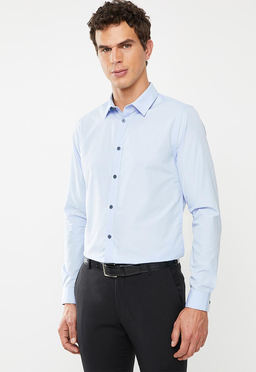 New Look - New poplin long sleeve shirt - blue 