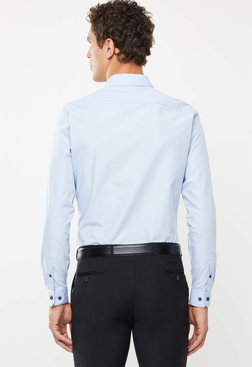 New Look - New poplin long sleeve shirt - blue 
