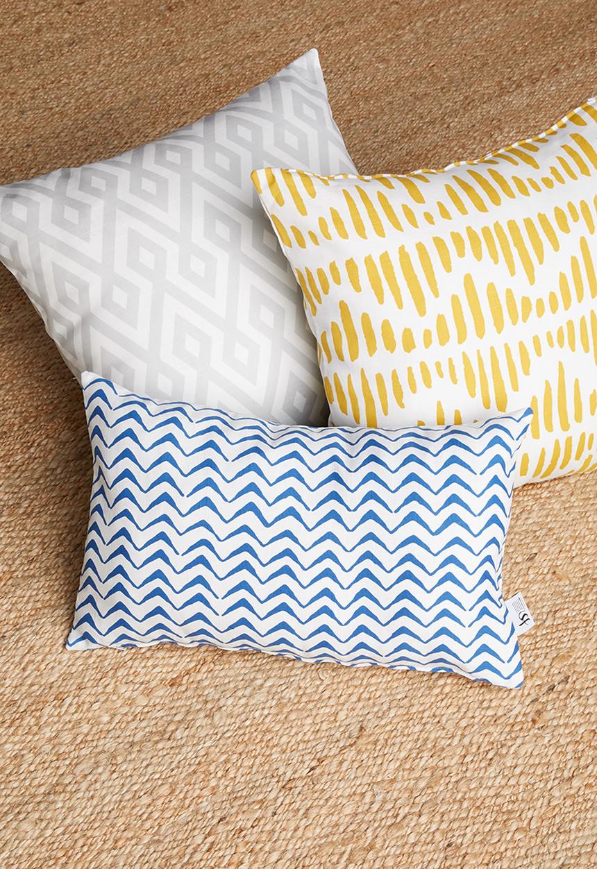 Sixth Floor - Decio cushion cover - baleine blue