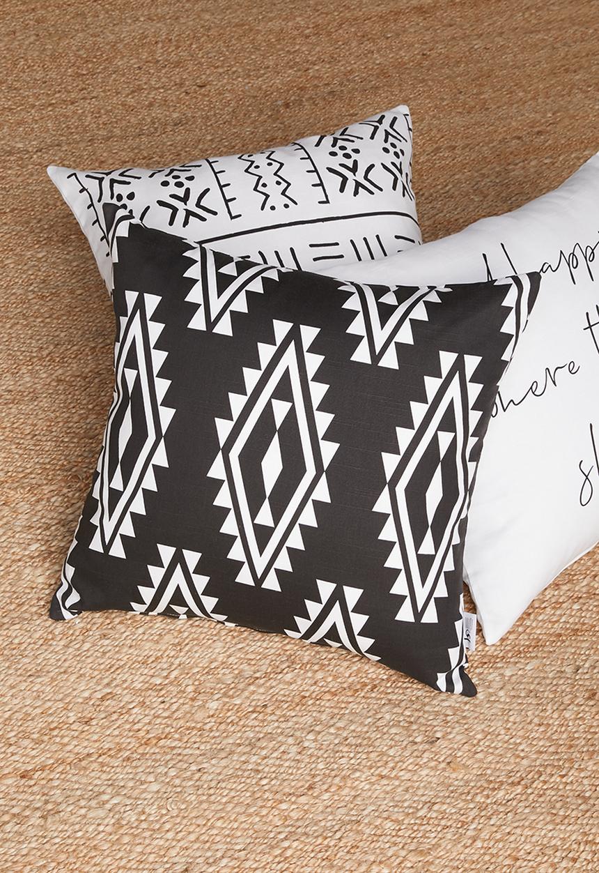 Sixth Floor - Rye cushion cover - black