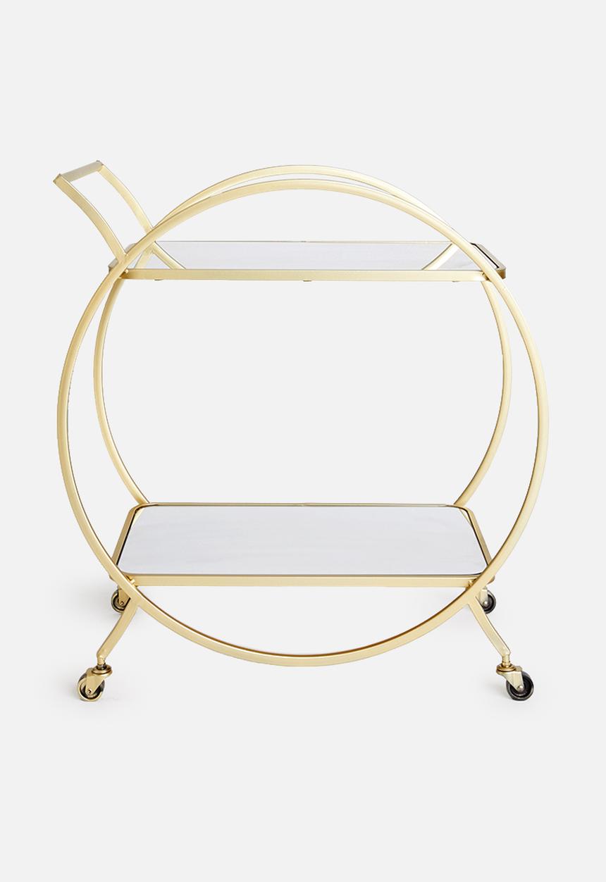 SF Collection - Pearl bar trolley - gold