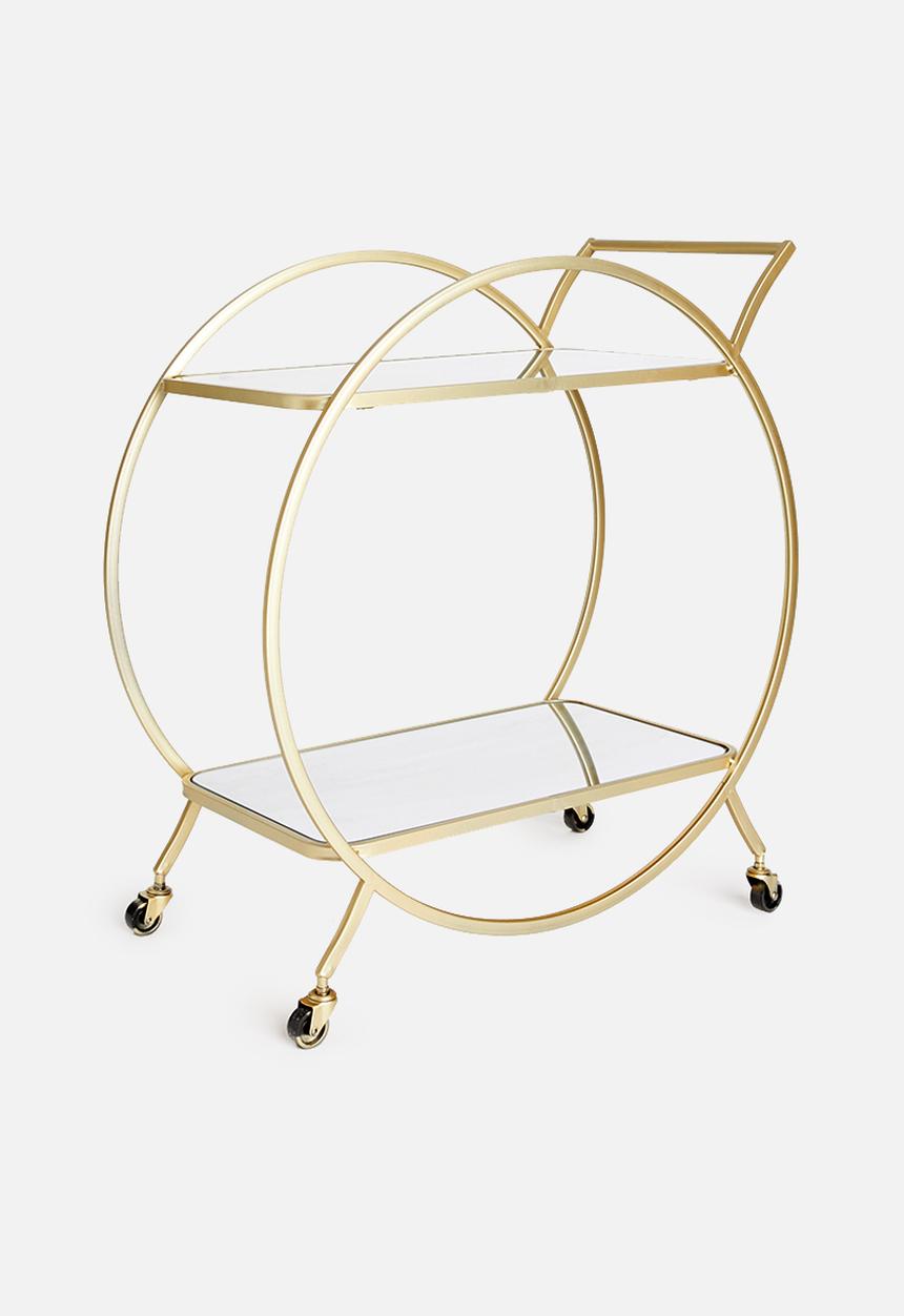 SF Collection - Pearl bar trolley - gold
