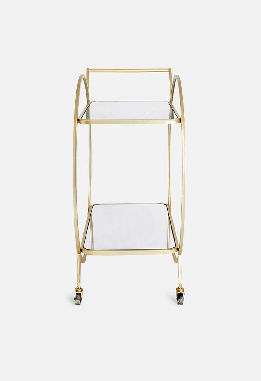 SF Collection - Pearl bar trolley - gold