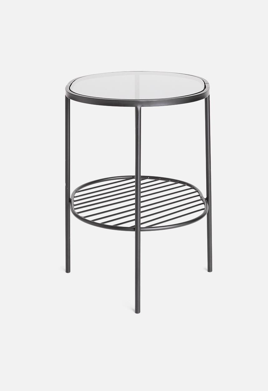 Sixth Floor - Valor oval side table - black