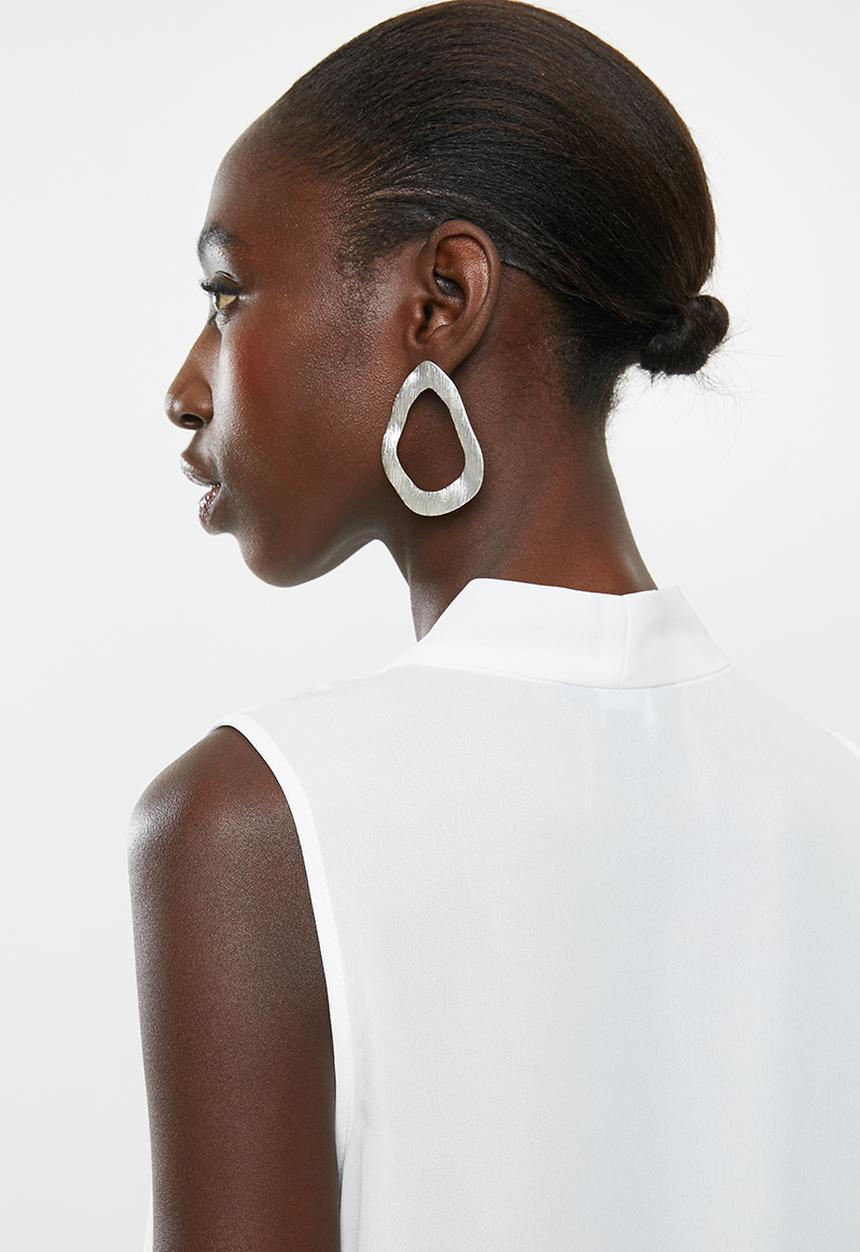 New Look - Eliza pussybow blouse - white