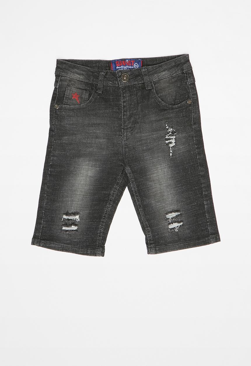SOVIET - B verratti denim short - black