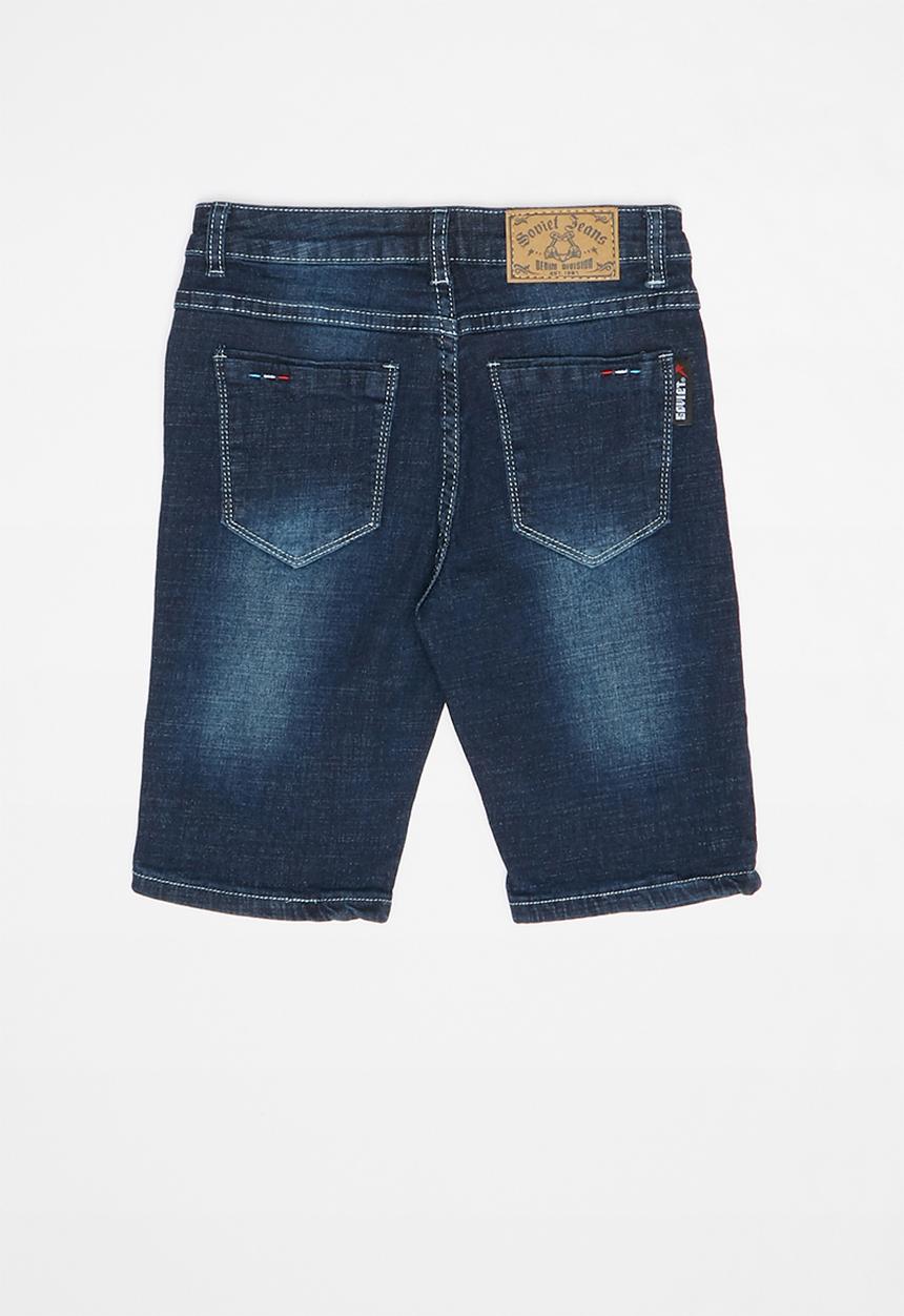 SOVIET - B verratti denim short - blue