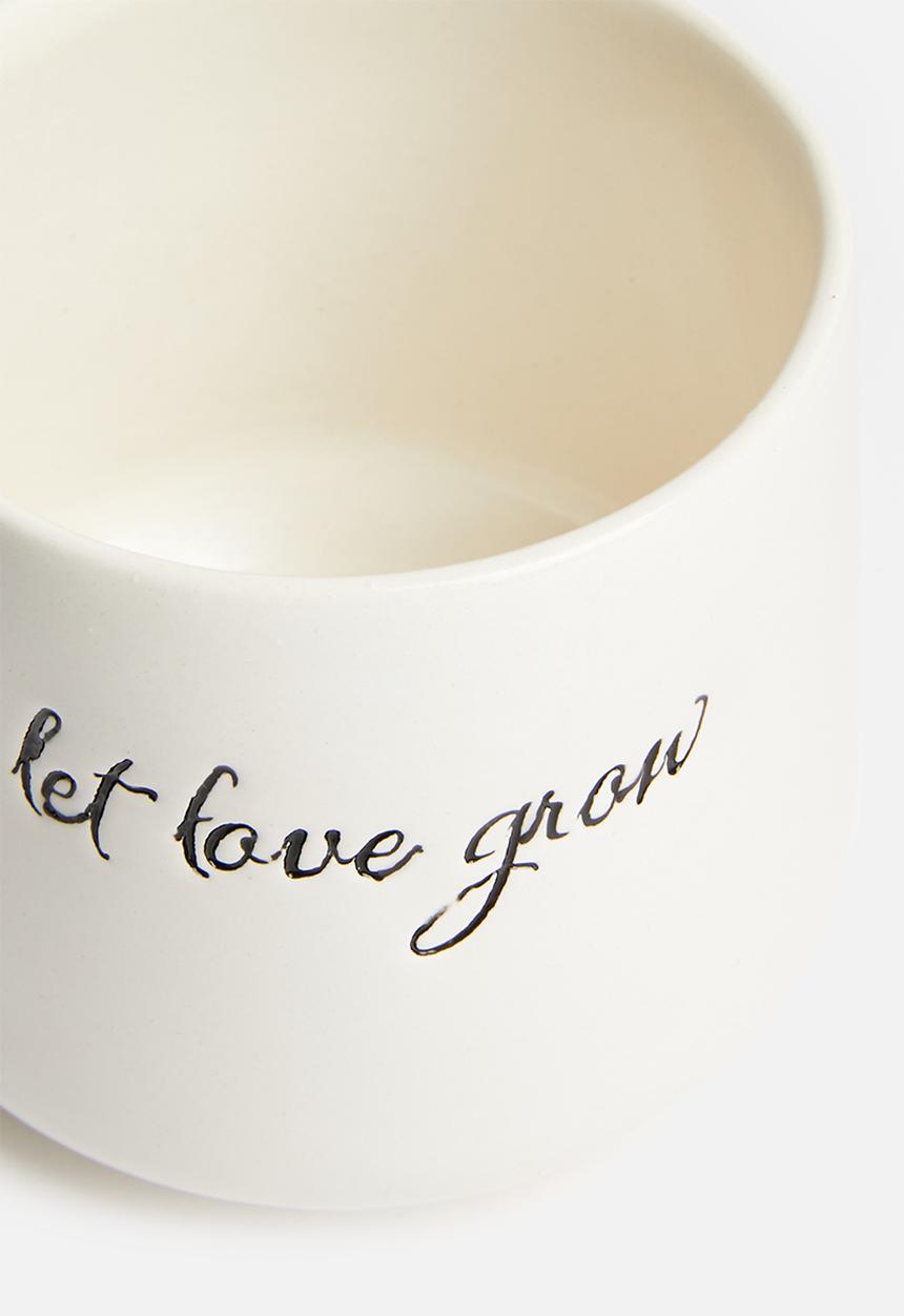 Urchin Art - Grow succulent planter - white & black