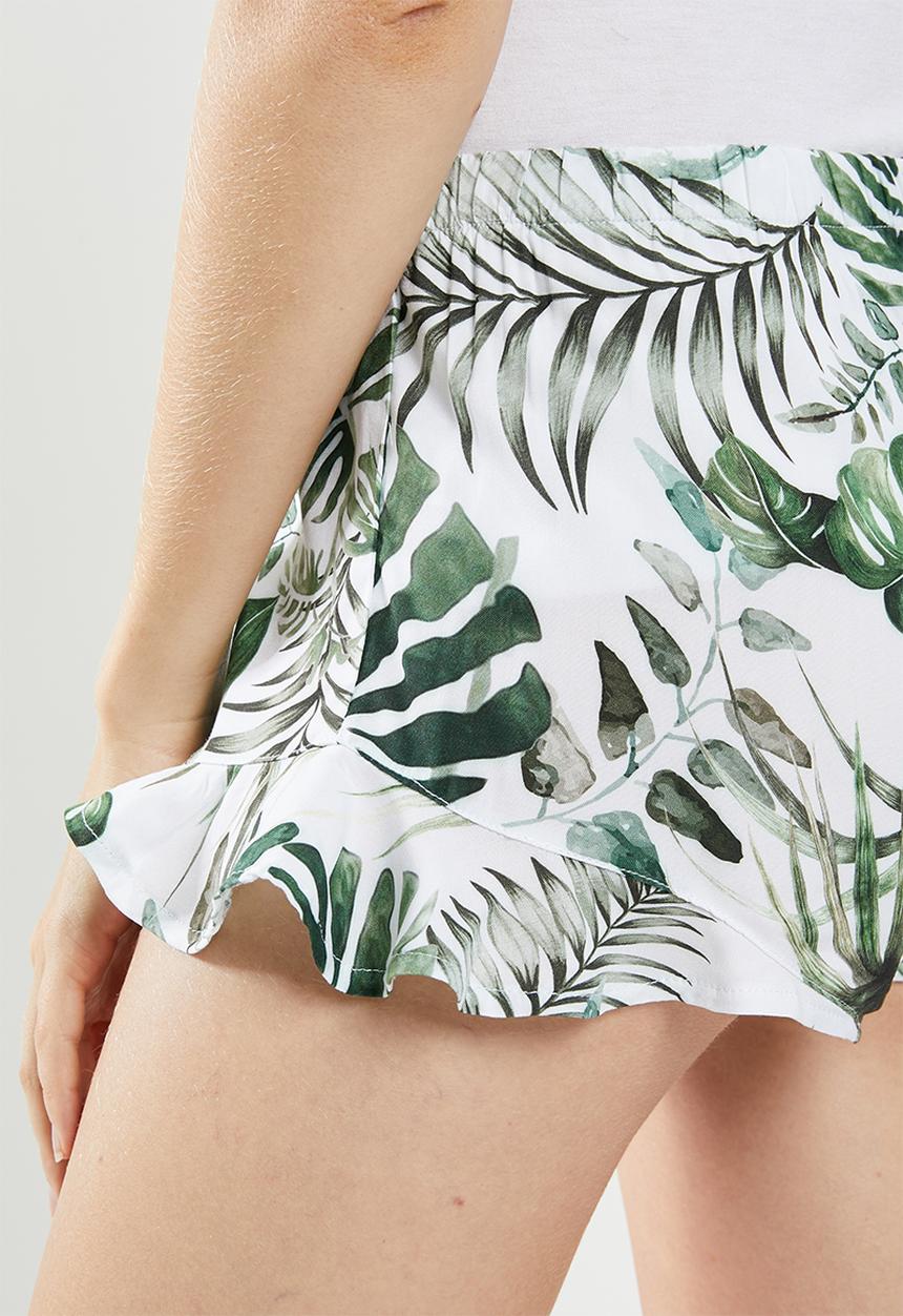 Superbalist - Sleep shorts - white & green