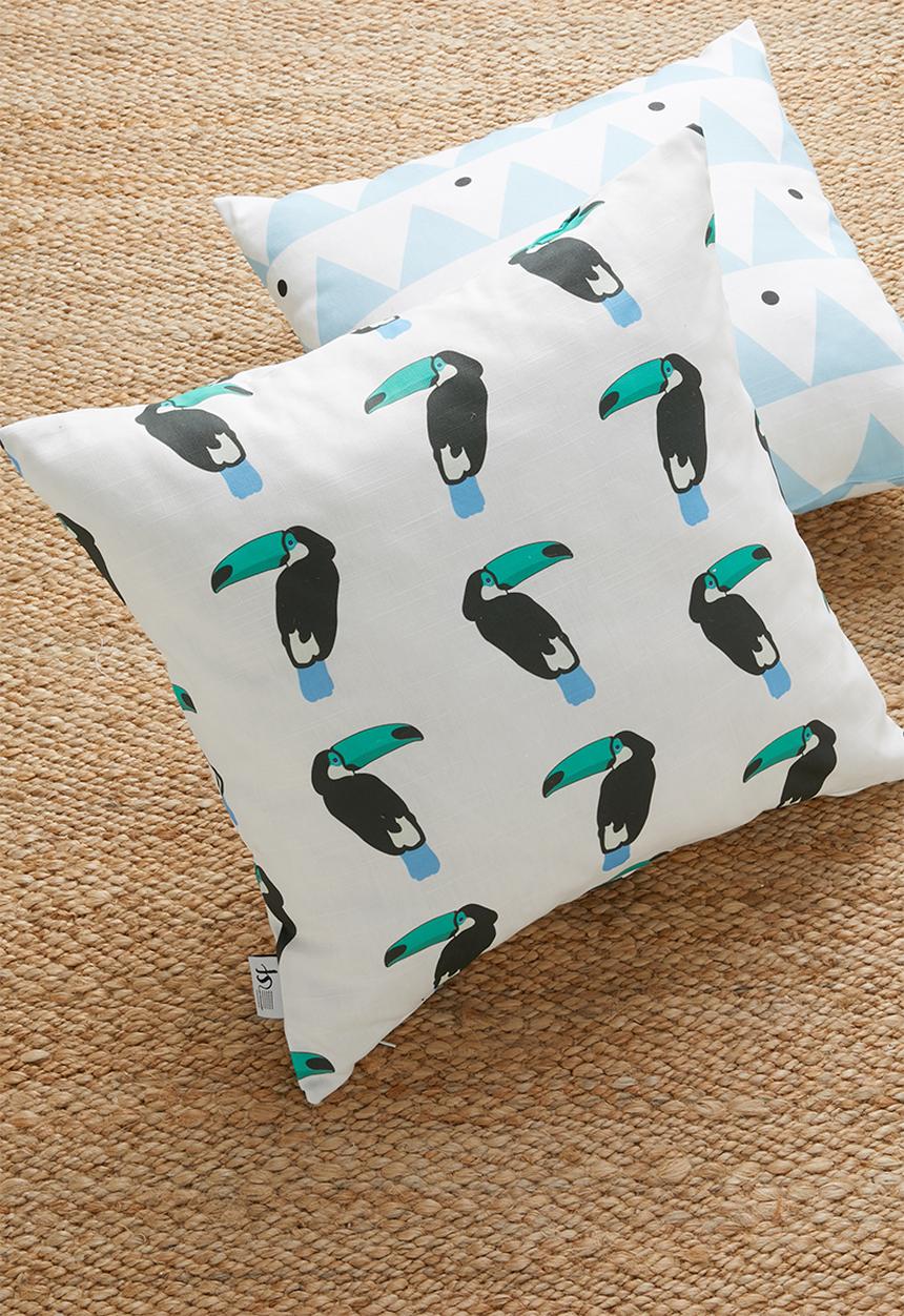 Sixth Floor - Tucan cushion cover - multi